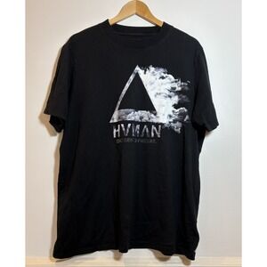 HVMAN Chosen To Prevail Black Graphic T-Shirt Mens Cloud Triangle Streetwear Tee